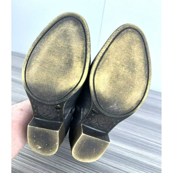 Vince Camuto Women Bootie Size 6 Bristin Low Heel Leather Bootie Exposed Zipper - Picture 10 of 10